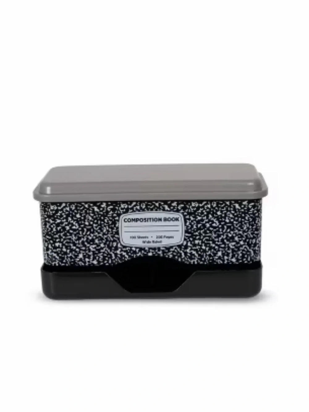Target Composition Book Pattern Pencil Dispenser- Black & Gray